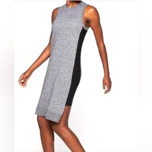 Athleta Small Sleeveless Asymmetrical Mixed Media Merino Wool Dress Size Medium
